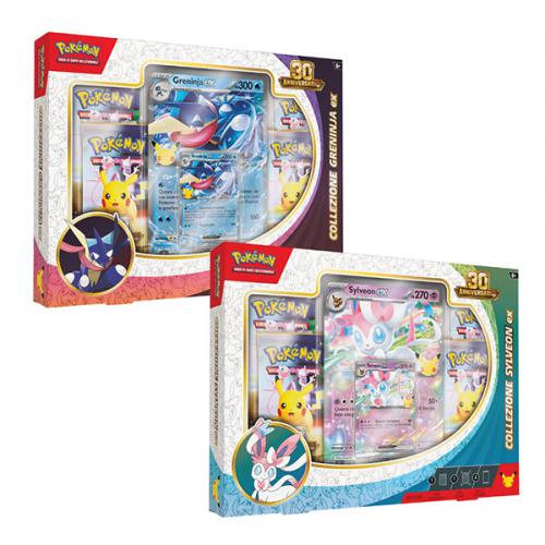 POKEMON Trentesimo Anniversario Gioco di Carte Collezionabili Sylveon Greninja EX In Box (x cm) ITA…x1